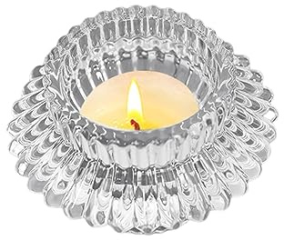 Teelichthalter Kerzenständer Kerzenhalter Glas Teelicht,Kristall Kerzenleuchter Hochzeit Party Tischdekoration Kerzenstände Romantisches Abendessen Kerzenlicht,Badezimmer Wohnkultur Deko (02)