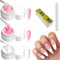 Nail Gel Construction,3pcs Gel Construction Ongle UV,Nail Builder Gel,Nail Extension Gel et Modelage,Nail Renforcer Gel Kit,Nail Gel Extension,pour Extension Décoration Allonge Répare