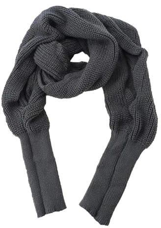 Winterschals, modische Damenschals mit Ärmeln, weicher, bequemer Strickschal-DZ064-09