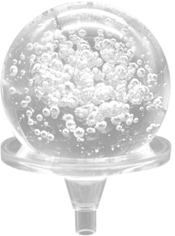 Cabilock Fontana da tavolo, sfera di cristallo a cascata con bolla di cristallo Feng -Shui, sfera decorativa con supporto per fontane da interni, 8 cm