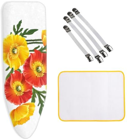 ZJBKX Bügelbrettbezug, Bügelflächen 145-160cm Länge x 45-60cm Breite, für Dampfbügeleisen Geeignet, Universalgröße XXL