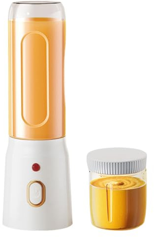 Mixeur Portable, 450ML Mini Blender Gobelet USB, Petit Mélangeur de Jus à 2 Bouteilles avec Fonction de Nettoyage Automatique pour les Smoothies Aux Jus de Fruits