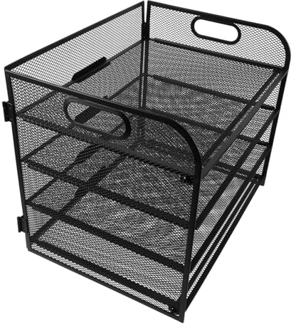 SHINEOFI 4tier Detachable Letter File Box Metal Mesh Organizer Portable Project Case Desk Shelf for Teacher Office