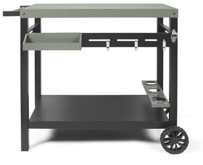 Livoo - Carrello per piastra GS167V - 2, 3 o 4 bruciatori, contenitore bottiglie, gancio incluso