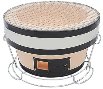 GMBAYUE Estufa de Barbacoa de Cerámica, Barbacoa Japonesa, Estufa de Parrilla Portátil, Parrilla de Carbón Pequeña, Horno de Barbacoa para Interiores(27.5x17.5cm/10.8x6.8in)