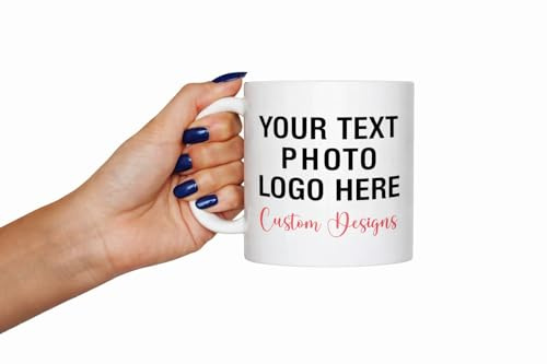 Custom Personalised Mug Any Photo Text Gift Any Occasions Event Wedding Birthday Fathers Mothers Day Anniversary Christmas Valentines Day Customised Logo Design Coffee Tea 11oz (11oz, One Side only)