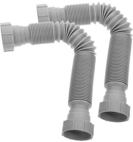 NUOBESTY 2pièces Tuyau De Vidange Extensible Pour Évier De Cuisine Flexible Et Résistant Pour Drainage Et Rallonge De Tuyau