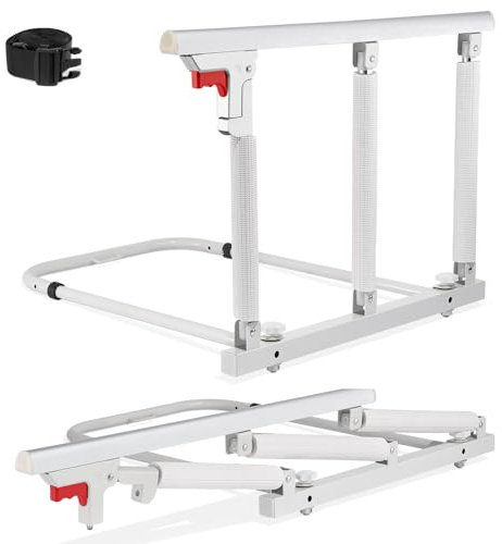 Novelfun Bettgitter für Erwachsene Ältere Senioren Faltbare Bett Haltegriffe 68 x 50 cm Länge und Breite Rausfallschutz Sicherheit Bettgeländer