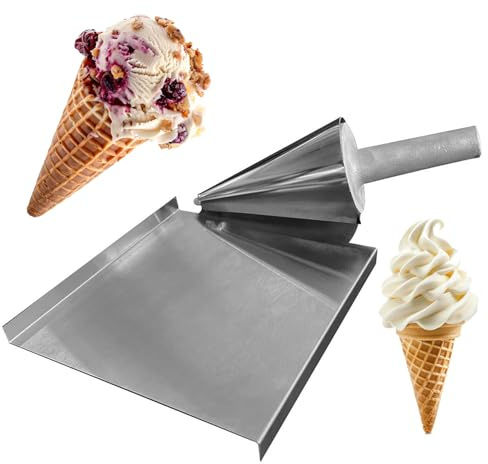 HMWOKPOT Ice Cream Waffle Cone Roller, Stainless Steel Waffle Cone Shaper Tool Nonstick Waffle Cone Mold for Restaurant, Home Kitchen, Bakeries
