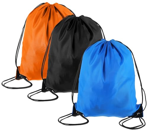 Gjinxi 3 Stück Kordelzug Sportbeutel Gym Sack Kordelzugbeutel Turnbeutel Rucksack Tasche Schwimmbeutel Stoffbeutel Stofftasche Bag Sackpack Beutel mit Kordelzug für Damen Herren Reisen Fitness Camping