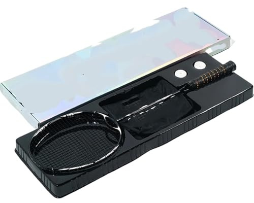 WANGBINGXING Badminton Set Racchetta da Badminton Orientale e Resistente, Peso Massimo 38 libbre, Racchetta Professionale in Fibra di Carbonio Titanio(1PCS Black Boxed)