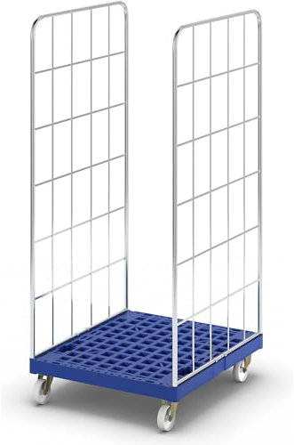 kaiserkraft | Rollbehälter mit Kunststoff-Rollplatte | 2-seitig | BxT 724 x 815 mm | Nutzhöhe 1650 mm