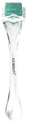 Koi Beauty Professional Derma Roller, 200 Real Individual Titanium Microneedle Roller, Microneedling Roller, Micro Needle Beauty Tool for Men Women