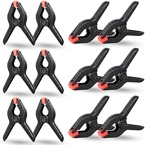 20 Packs of 3.5 inch Black Multipurpose Professional Plastic Heavy Spring Clamps，Plastic Clamps Available Home Improvement,Craftsmanual,Backdrop Stand,Photo Backdrop Clips