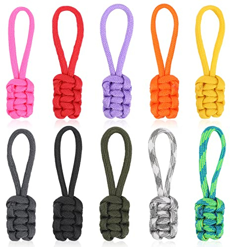 10 Stück Reißverschluss-Ersatz, Universal-Nylon-Reißverschluss-Reparatur-Set, Kordelzug, Metall-Reißverschlusskopf für Koffer, Rucksäcke