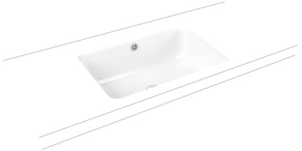 Kaldewei Cayono Unterbauwaschtisch, 3190, 596 x 426 mm, 913706003001, Farbe: alpinweiß