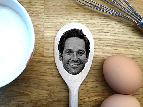 Personalised Paul Rudd Wooden Spoon – Engraved 30cm Beech Spoon with Custom Text Handle
