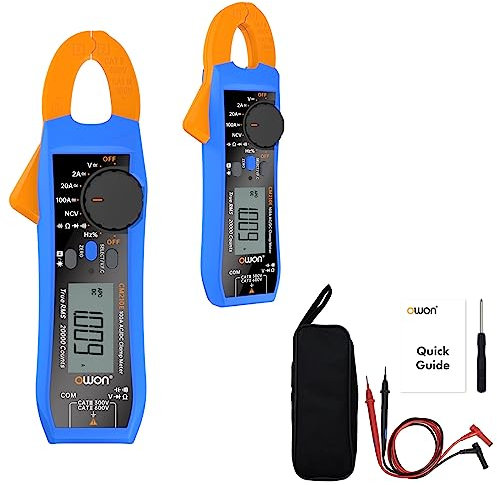 OWON CM210E Mini Digital Clamp Meter 100A AC DC Current Voltage True RMS Pliers Ammeter Resistance, Capacitance, Diode Tester Multimeter