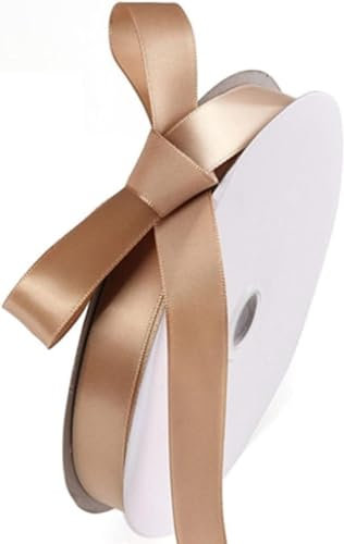 Stoffband, Bänder for Geschenkverpackungen, Satinband, Stoff, gewebtes Band, Paketherstellung, Basteln, Nähen, Verpackung, Band, Hochzeit, Haarband, dunkelgrün (Farbe: Bruin) (Farbe: Bruin) ( Color :