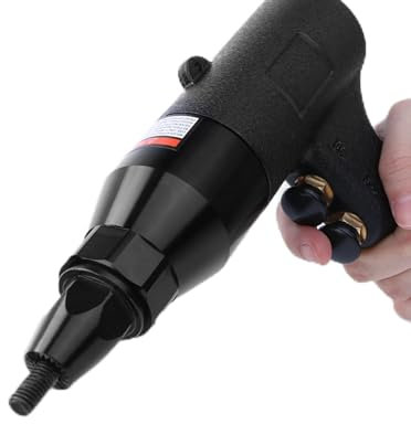 Fafeicy Pistola Neumática de Tracción de Remaches, Remachadora Eficiente de Grado Industrial, Rosca Macho BSPP de 750rpm, 90PSI para Taller