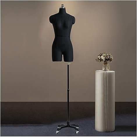 Weibliche Schneiderpuppe, weibliche Schaufensterpuppe, Kleiderkörperform, Halbkörper, geteiltes Bein, höhenverstellbar, beweglicher Universalrad-Schaufensterpuppen-Torso