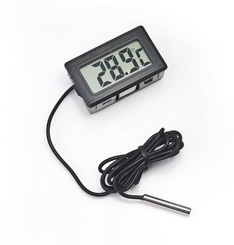 Essex Reptile Compact Digital Thermometer - External Probe with 1 Metre Cable - for use in Vivarium & Aquarium