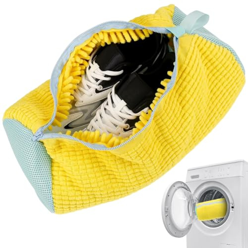 Shoes Wash Bag, Laundry Net, Shoe Wash Bag, 39 x 19 cm, Shoe Wash Bag, Reusable Wash Bag, with Zip, Shoes Thick Laundry Bag for Washing Machine and Dryer (1)