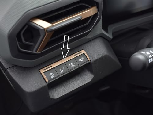 Steel Cover for 2024+ Dacia.Duster III 3 / BIGSTER | Decoration Switches (2 Illuminated Buttons) - COPPER-BROWN Style | 1 Piece Essential Expression Journey Extreme DUSTER Accessories