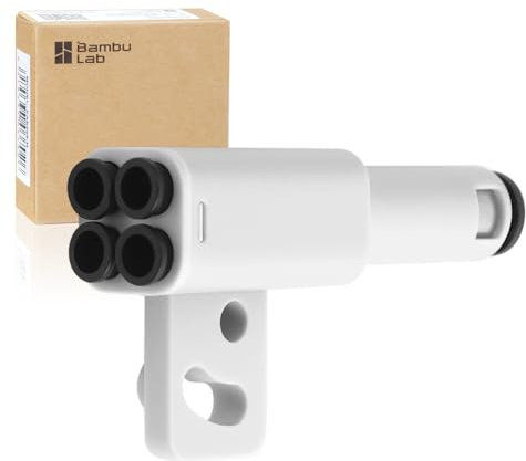 4-in-1 PTFE Adapter Compatible with Bambulab X1/P1/X1C/X1E/P1S/P1P 3D Drucker Filament Bowden Tube Expansion Port AMS Connect 4 Feeding Modules