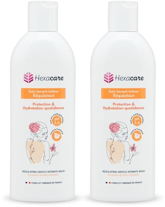 Hexacare - Intimes Regulatorisches Waschgel, 200 ml | Ungleichgewichte & wiederholte Genuen – pH 3,6 | Cranberry-Extrakt | hergestellt in Frankreich (2 Stück)