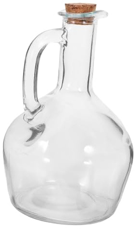 Ipetboom Aceitera de Vidrio 430ml Asa y Boquilla Delgada Transparente | Uso Multifunción, Diseño de Vertido Preciso, Formato Compacto para Cocina y Mesa