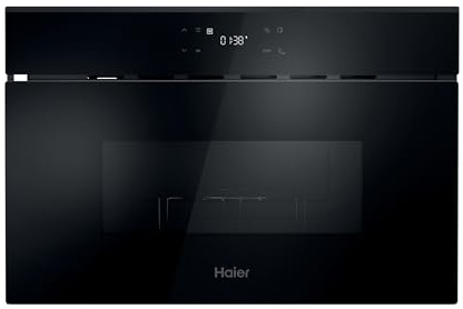 Haier ID Series 2 Built-in Microwave with Grill, 24L Capacity, 5 AutoMenu Programmes, Full-Touch Control, Automatic Side-Door, Matt Black, 32x59.5x39 cm - H38SIDBF7XK