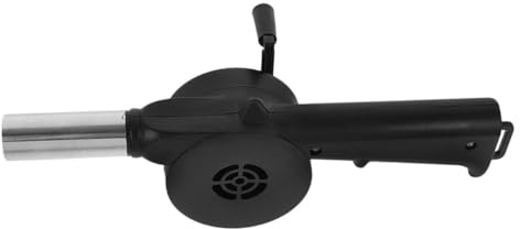 Outanaya Soufflet Manuel Métal pour Barbecue Portable Souffleur à Manivelle Accessoire Sécurisé pour Allumage Rapide de Lors de Cuisson Plein Air et Camping