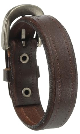 PATIKIL Leather Belt Bracelet, Men Thin Buckle Wristband Buckle Wristband for Men Women Vintage Cuff Leather