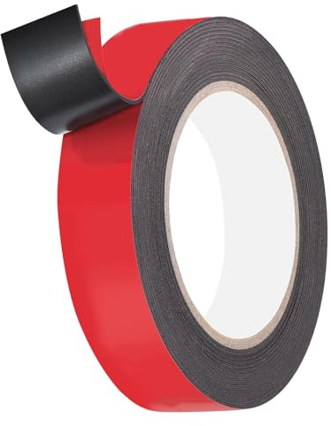 Nastro Adesivo in Schiuma Extra Forte, 20 mm x 10 m, Nastro Adesivo di Montaggio in Schiuma PE, Resistente All'acqua e Alle alte Temperature, per Auto, Decorazione a LED, Muro, Casa e Ufficio