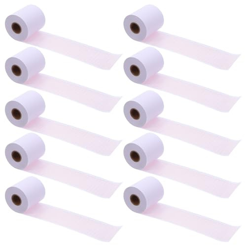 BIUDECO 10 rouleaux Papier Thermique Ekg Compatible Électrocardiographes Papier Solide Résistant à Eau pour Enregistrements Médicaux Précis Portable et Polyvalent pour Cabinets et