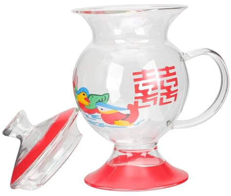 BESPORTBLE Taza de Café Tapa de Vidrio Multifunción Taza de Agua Antigua Hogar de Estilo Vintage