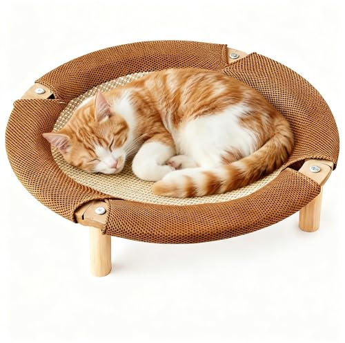 QUPPA Kratzbrett Katzen,2-in-1 natürliches Jute-Katzenkratz-Kratz-Pad, Katzenliege, Kratzmöbel für alle Katzen,schützt Möbel,ideal zum Schlafen und Kratzen,Braun