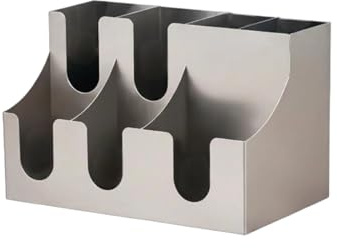 MagiDeal Porta Cannucce Organizer Portabicchieri Portatovaglioli Dispenser Acciaio Inox Organizzazione Professionale Funzione Duratura Adatto per Servizio Colazione Sala Riunioni, Ss 7007
