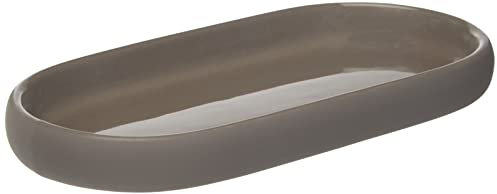 blomus -SONO- Tablett aus Keramik, Satellite, Badezimmertablett in exklusiver Optik, Organizer, Deko, Schmuckaufbewahrung, Ablageschale Kosmetik (H / B / T: 2,5 x 10 x 19 cm, Satellite, 69050)