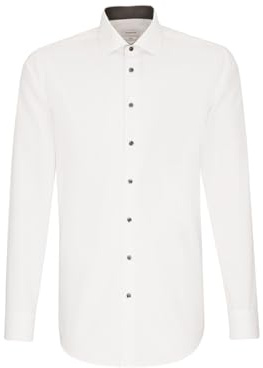 Seidensticker Herren Business-Hemd - Slim Fit - Bügelfrei - Kent Kragen - Langarm - Patch - 100% Baumwolle