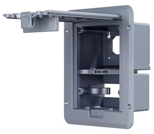 TayMac DOC320G Outdoor Comforts Gray In-Use Weatherproof Electrical Outlet Cover for Deck Box with Extension Cord Clamps for Duplex, Decorator, or GFCI