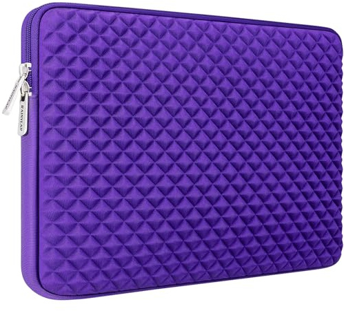 RAINYEAR Funda para Portátil de 15 Pulgadas Resistente a los Golpes para Macbook Air de 15 Pulgadas M2 M3 M4 M5, MacBook Pro de 15,4 Pulgadas A1707 1990, XPS 15 Touch, Surface 3/4, Morado