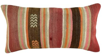 Kelim Kissen 30x60 cm Kissenbezüge Türkisch Handgewebt Kelim Kissenhülle Dekokissen Sofakissen Zierkissen Kelim Teppiche Kissenbezüge code 3377
