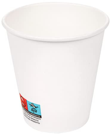 García de Pou 50 Unités - Gobelets Boissons Chaudes 1 Paroi 300 ml 300 + 18 Pe g/m2, 9/6 x 9,5 cm Blanc Carton