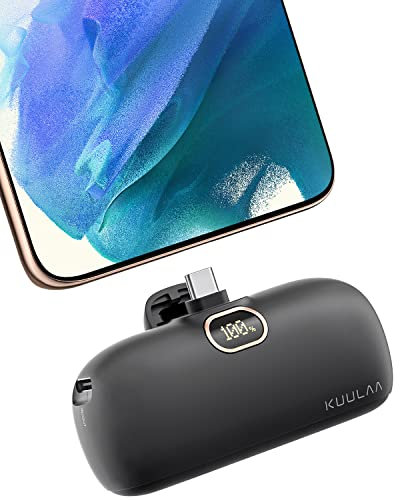 Kuulaa USB C Portable Charger Mini Power Bank 5000mAh Battery Pack 20W PD Fast Charging Portable Phone Charger for iPhone 15/15 Plus/15 Pro/15 Pro Max, Samsung, Moto, Google Pixel, Android Phones etc