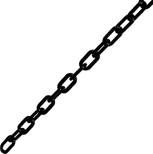 Parkpfosten, Parkbarriere, für Parkplatz Kunststoff-Kettenbarriere Schwarz, Absperrkette mit 2 Stück S-Haken, Warnkette zum Parken, Baustellen, Parken (Color : 10mm, Size : 50m)