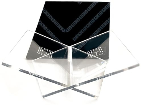 Baseline IGR Transparenter Acryl-Buchständer, 22,9 x 16,9 x 9,1 cm, klarer Acryl-Buchständer, offener Ständer für die Präsentation und zum Lesen von Kochbüchern, Kunstbüchern,
