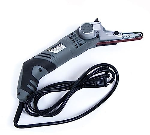 Toplionace Mini Ponceuse à Bande électrique 220V 260W avec 3 Pièces de Bandes Abrasives, Machine de Polissage de Ponçage pour Bois et Métal à Vitesse Réglable