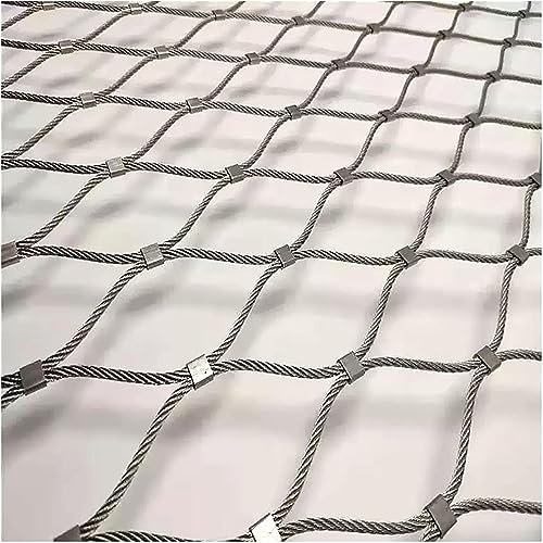 POCHY 304 Edelstahl-Seilnetz, Katzennetz Drahtverstärkt, Robustes Balkonnetz Schlagfestigkeit Geflügel Schutznetz Für Terrassen Und Fenstern (Size : 0.8x20m/2.6x65.6ft)